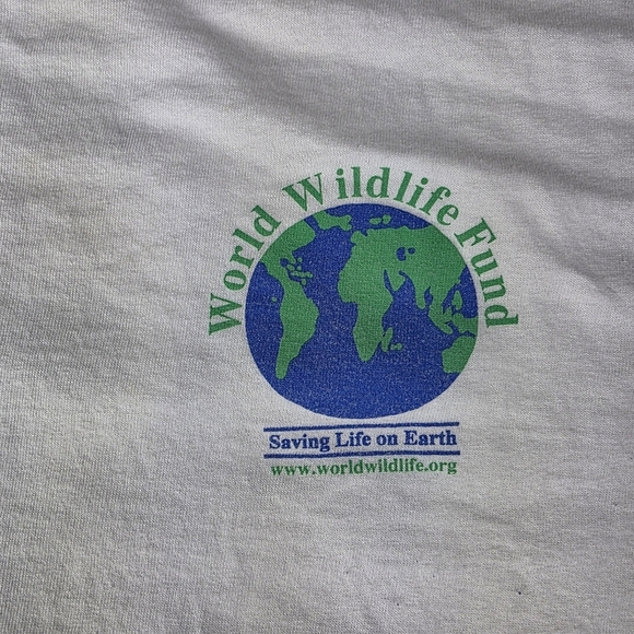 Vintage 90s World Wildlife Fund WWF Panda Shirt Single Stitch Size XL - Picture 4 of 9